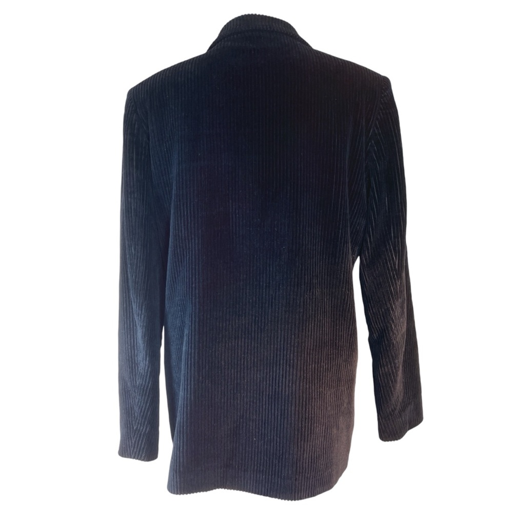 St. Stephen Collection Vintage Corduroy Blazer Size 12 Black Academia Pr… - Picture 3 of 7